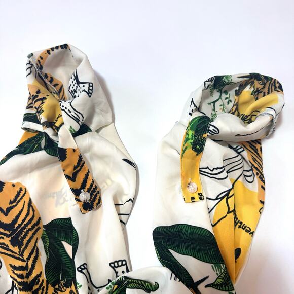 Vamiia Animal Print Long Sleeve Blouse Size LARGE NWOT - Picture 5 of 8